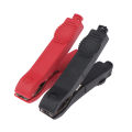 2PCS 30A Insulated Crocodile Clips Low Voltage Wire Lead Test Alligator Clamps Red/Black Conbo. 