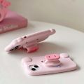 Cute Pig Nose Stand Case For iPhone 15 14 13 12 11 XS XR Pro Max Mini 7 8 Plus Se Soft Silicone Shockproof Cover Skin. 