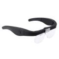 1.5X 2.5X 3.5X 5X Glasses Magnifier With USB Charging, Head Mounted Magnifying Glass For Reading Maintenance Beauty Embroidery.