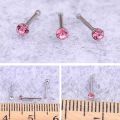 40/60 Piece/Set Crystal Surgical Steel Nose Stud Pack Nose Piercing Straight Nose Ring Set Ear Bone Needle Studs Body Jewelry.