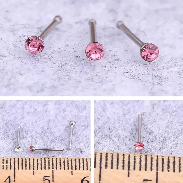 40/60%20Piece/Set%20Crystal%20Surgical%20Steel%20Nose%20Stud%20Pack%20Nose%20Piercing%20Straight%20Nose%20Ring%20Set%20Ear%20Bone%20Needle%20Studs%20Body%20Jewelry%20-%20Image%206