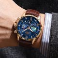 New LIGE Watches Mens Top Brand Luxury Casual Leather Quartz Men's Watch Business Clock Male Sports Waterproof Date Chronograph. 