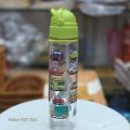 Cartoon Printed Kids Water Bottle 600ml – Leak Proof Plastic School Bottle. 