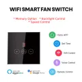 WiFi Smart Fan Switch can control fan remotely work with tuya app smart home voice control with google home mini and alexa work like sonoff smart wifi switch ifan3. 