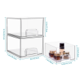 1PCS Clear Stackable Storage Drawers,Bathroom Makeup Organizer,Storage Bins for Home Organization and Storage. 