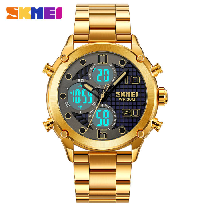 Skmei%20Three%20Time%20Double%20Display%20Multi-Function%20Trend%20Watch%20Waterproof%20Luminous%20Fashion%20Men's%20Sports%20Electronic%20Watch%201975%20-%20Image%203