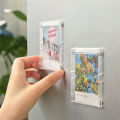 3-InchPhoto Frame Magnet Design Polaroid Photo Frame Mini Acrylic Magnetic Picture Frames Transparent Acrylic Card Display Stand.