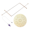 Coppers Dowsing Rods Set with Divining Rods+Pendulums+Divination Mat. 