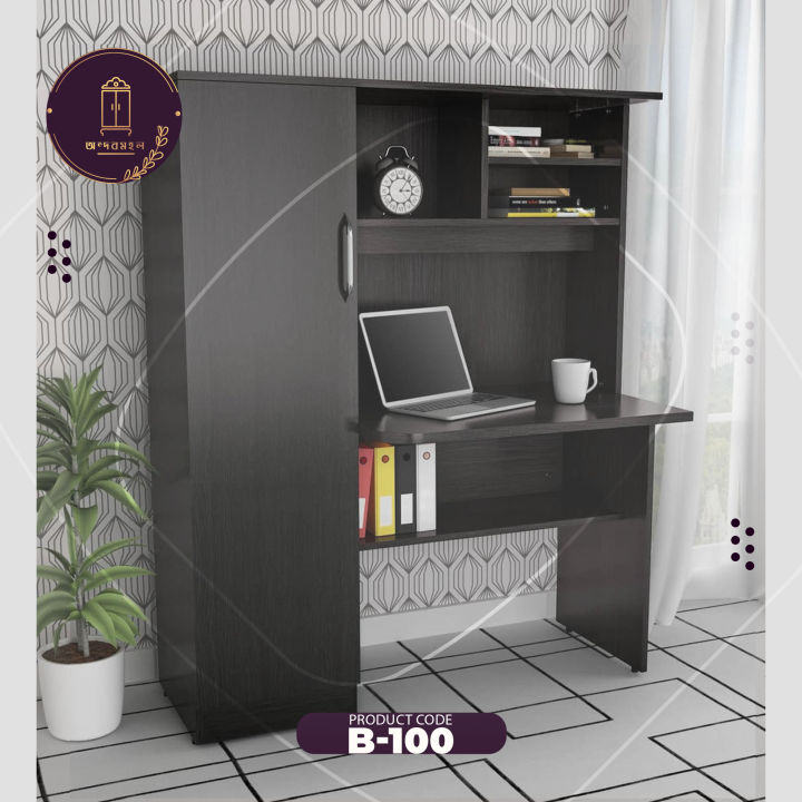 Andormahal%20Melamine%20Laminated%20Board%20Reading%20Table/laptop%20table%20with%20big%20book%20shelf%20-%205.5ft%20by%204ft%20by%2016inch%20-%20Image%202