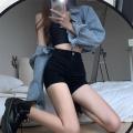 Black Jeans Women's New High Waist Tight Hot Girl Super Short Shorts Outdoor All-Matching PantsaWord Hot Pants Wholesale. 