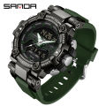 Sanda Men's Watches Sports Military 50 M Waterproof Digital Wrist watch for Male Clock Stop watch Relogio Masculino 3186. 