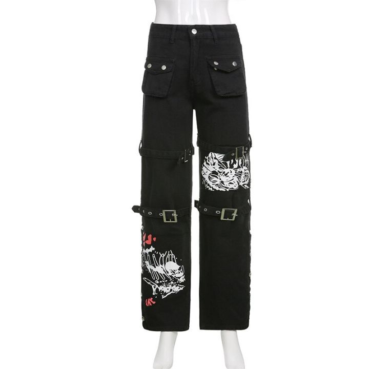 Gothic%20Cargo%20Pants%20Women%20Streetwear%20Punk%20Style%20Print%20Low%20Waist%20Jeans%20Black%20Denim%20Trousers%20Buckle%20Pockets%20Aesthetic%20Pantalones%20-%20Image%205
