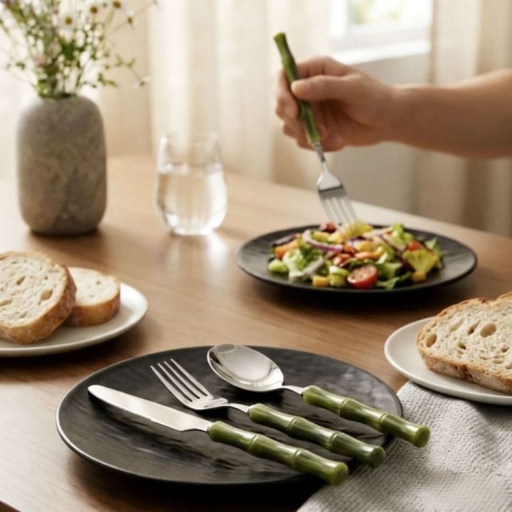 Creative%20Bamboo%20Shape%20Handle%20Fork%20and%20Spoon%20304%20Stainless%20Steel%20Light%20Design%20Western%20Dinnerware%20Flatware%20Classical%20Elegance%20Bamboo%20Handle%20Cutlery%20Household%20Goods%20-%20Image%205