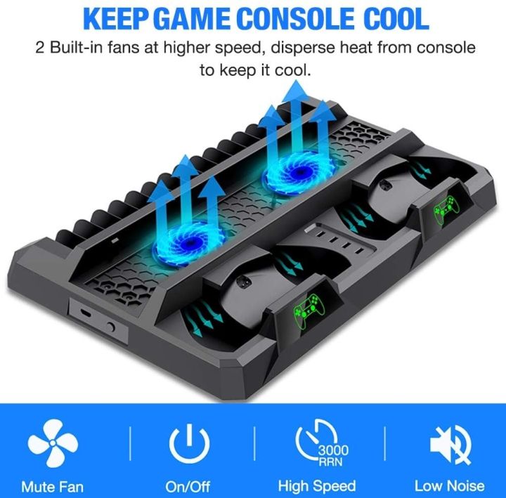 PS4%20Stand%20Cooling%20Fan%20for%20PS4%20Slim%20/%20PS4%20Pro/Playstation%204,%20PS4%20Pro%20Stand%20Vertical%20Stand%20Cooler%20with%20Dual%20Controller%20Charge%20Station%20&%2016%20Game%20Storage%20Good%20effect%20and%20easy%20to%20use%20-%20Image%203