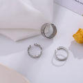 Three-piece Suit Ring/Opening Adjustable Ring Set/Vintage Drop Acrylic Ring Set Chain Jewelry Valentine's Day Gifts for Girlfriend.