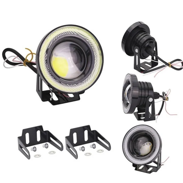 2.5''%2015W%20Car%20White%20COB%20LED%20Projector%20Angel%20Eyes%20Blue%20Ring%20DRL%20Fog%20Light%20Lamp%20-%20Image%203
