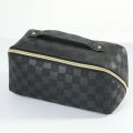 Simple checkered net red pillow makeup bag, high value, portable, waterproof, multi-functional washing and storage bag cross.