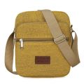 Canvas men's crossbody bag, shoulder bag, European and American retro men's light tide bag, vertical multi-purpose men's bag, new style.