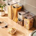 Food Storage Kitchen Container Plastic Box Jars for Bulk Cereals Kitchen Organizers for Pantry With Lid Home Organizer Jars. 