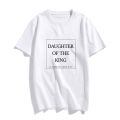 Christian T-Shirt Daughter of The King Letter Print Cute Women T-Shirt Jesus Shirt Harajuku Graphic Top Female Women T Clothes.