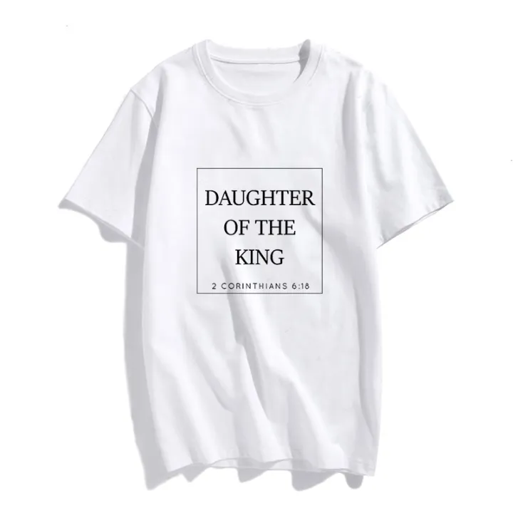 Christian%20T-Shirt%20Daughter%20of%20The%20King%20Letter%20Print%20Cute%20Women%20T-Shirt%20Jesus%20Shirt%20Harajuku%20Graphic%20Top%20Female%20Women%20T%20Clothes%20-%20Image%203