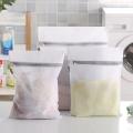 Foldable Nylon Zipper Laundry Bag Bra Socks Underwear Clothes Washing Machine Protection Net Mesh Bags Size S/M/L.
