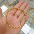 Vietnamese Sand Gold Mobius Bracelet Love Endless Loop Bracelet Women's Closed Design Brass Gold Plated Bracelet.