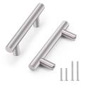 2 pcs 8''inch hole to hole 5'' inch /Drawer, Cabinet Handle / Hollow Tube T-Bar Stainless Steel Furniture Door Handles Brushed Nickel Drawer Pulls For Furniture Kitchen Wardrobe Cabinet Knot Closet Door Drawer Pull Handles Hardware. 