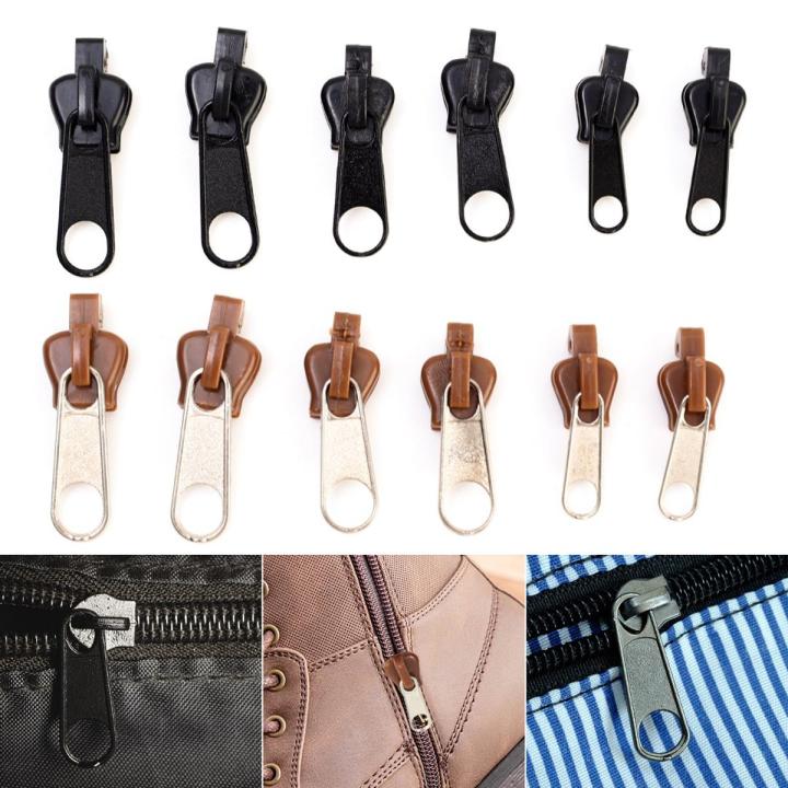 DIY Sewing Tool 6Pcs Replaceable Zipper Repair Kit Zipper Puller Head Portable For Bag Clothes