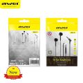 Awei PC-7 3.5mm Wired Earphones Stereo Bass Sound With Microphone Compatible With all kinds of Phone. 