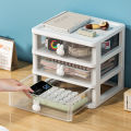 Transparent Desk Organizer Drawer Cute Plastic Clear Organizing Boxes Stationery Storage Box Container for Home School Office.