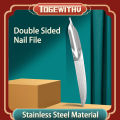 Stainless Steel Double Sided Nail File, Reusable Manicure Filer Great for Home Salon or Travel Use.