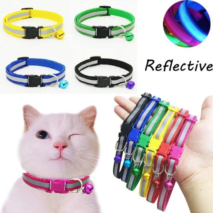 Cat Collar Personalized Cat ID Collar Embroidered Pet Name Phone Safety Collars with Bell Daraz .bd