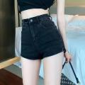 Jean Shorts Women Summer High Waisted Solid Hot Short Jeans Ladies Korean Elastic High Waist Denim Shorts Women. 