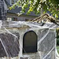 Practical 250g Fake Spider Web + 48Pcs Small Spiders Halloween Party Decor Haunted Props. 