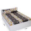 Digital Home Tex Cotton 8.5/7.5 Feet Double Size Bedsheet With Two Pillow Covers. 
