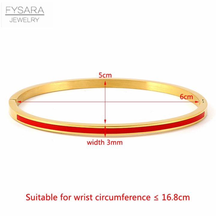 FYSARA%203mm%20Thin%20Colorful%20Orange%20Enamel%20Bangles%20Bracelets%20for%20Women%20Party%20Fashion%20Bangles%20Stainless%20Steel%20Jewelry%207%20Color%20-%20Image%206
