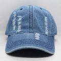 Sky Blue Distressed Ripped Denim Wash Cap/ Hat Premium.