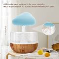 Rain cloud humidifier rain colorful mushroom cloud raindrop atmosphere lamp night light essential oil small aromatherapy machine. 