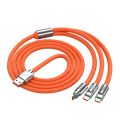 120W 3 In 1 Fast Charging Cable Micro USB/Type-c Multiple USB Port Mobile Phone Charging Cables For Xiaomi Samsung iPhone 14 13.