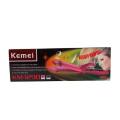 Kemei Km-1298 200 °C Household Ceramic Thermostat Roll Bar Large Hair Curling Straight Dual-Use Hot Hair Plywood Hair Straightener  (Red). 