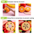 Toddler Simulation Kitchen Pretend Toy Wooden Play Food Cutting Magnetic Fruit Vegetable Set Montessori Educational Children Kid. 