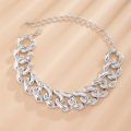 Exaggerated Geometric CCB Big Chunky heavy Chain Necklace for Women Creative Twisted Lock Thick Choker Jewelry Hip Hop Men. 