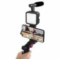 Video Making Kit Live Video Shooting Kit Plastic Professional Desktop Phone Set For Indoor Remote Control Vlogging Video Making Kits Microphone LED Fill Light Mini Tripod. 