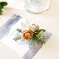 Wedding Boutonniere Flower Bouquet Chest Brooch For Suit Lapel Fashion Accessories (1PS). 