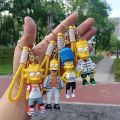 The Simpsons Keychain Cartoon Anime Figure Key Ring Phone Hanging Pendant Kawaii Holder Car Key Chain Birthday Christmas Gift.