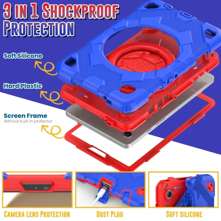 Spider%20Rotation%20Handle%20Silicone%20Hybrid%20PC%20Tablet%20Case%20For%20Samsung%20Galaxy%20Tab%20A9%20-%20Image%206