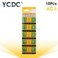 10pcs/pack//AG3//LR41//392//Button Batteries//SR41//192//Cell Coin Alkaline Battery 1.55V L736 384 SR41SW CX41 For Watch Toys Remote///MT. 