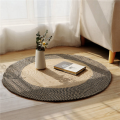 2X Japanese Style Woven Carpet Round Floor Mat Simple Coffee Table Mats Bedroom Living Room Sofa Floor Rugs(S). 