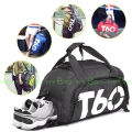 Fashion T60 Travel Duffel Gym Backpack Black.